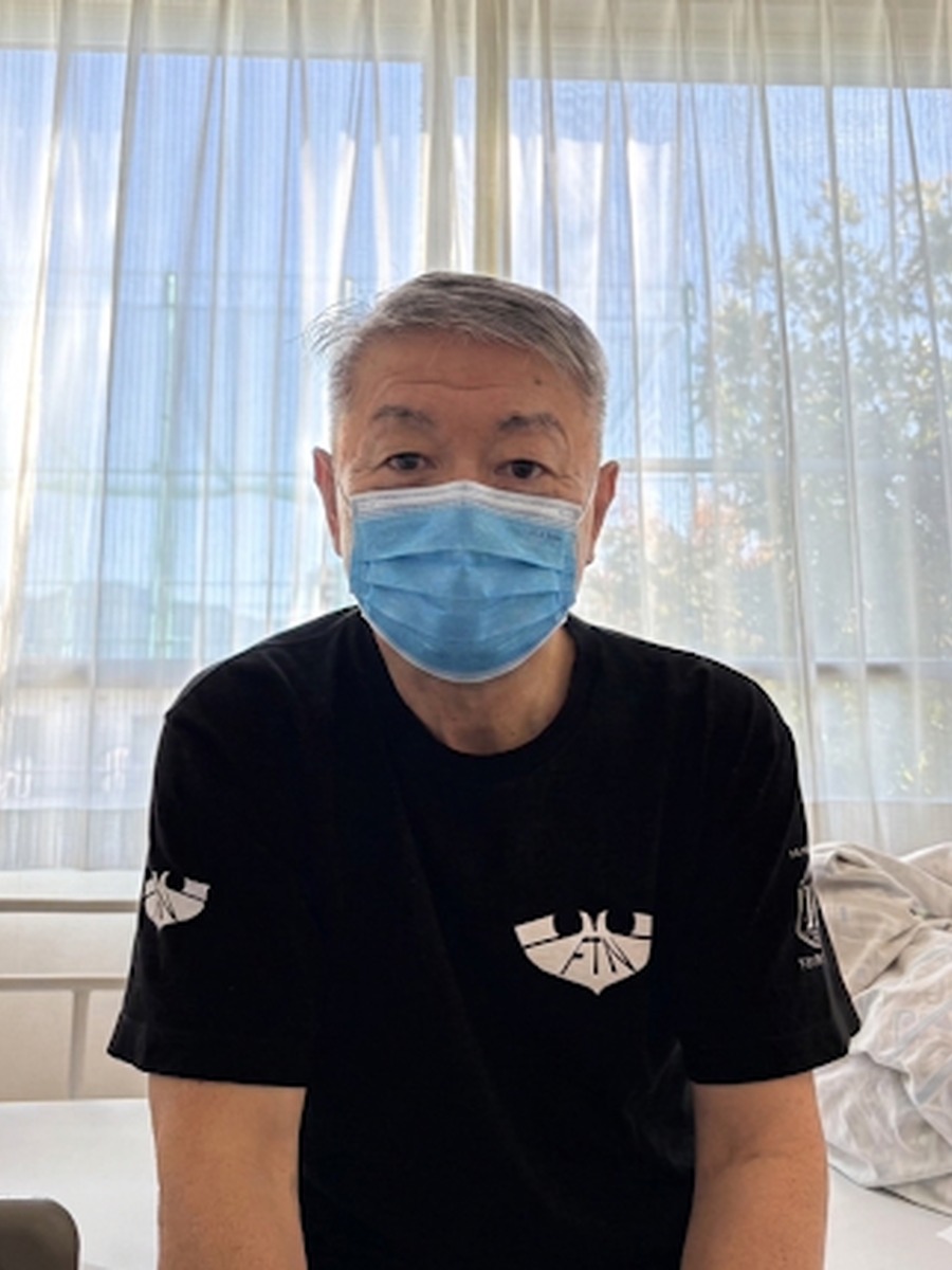 施術を受けられた60代男性のお客様写真